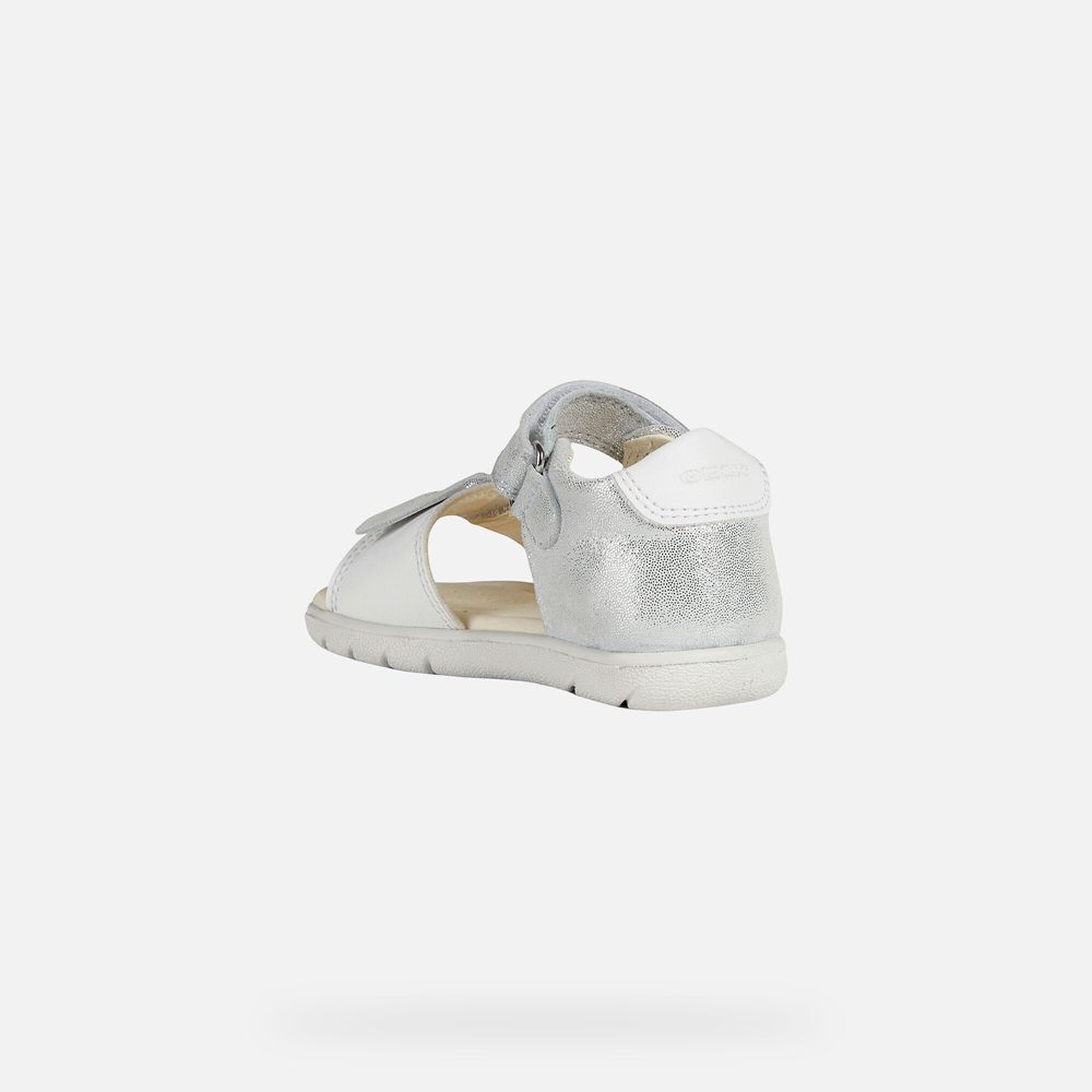 Sandalias Geox Bebe Branco - Alul Girl - AZHSX1643